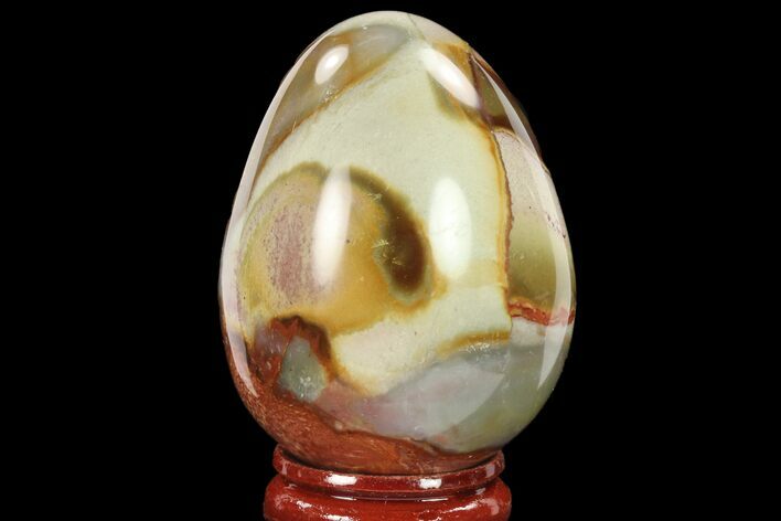 Polished Polychrome Jasper Egg - Madagascar #134575